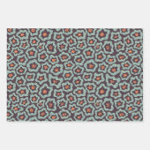 Blume Papierblätter Geschenkpapier Set (Vorderseite 3)