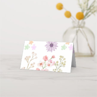 Blume-Papierfaltenkarte - Platzkarte