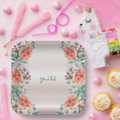 Blume-Papierplatte für Wasserfarben Pappteller (Party)