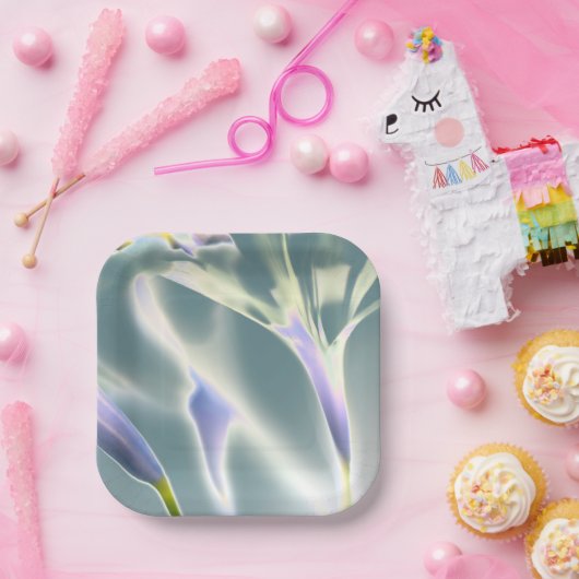 Blume-Papierplatte Pappteller (Party)