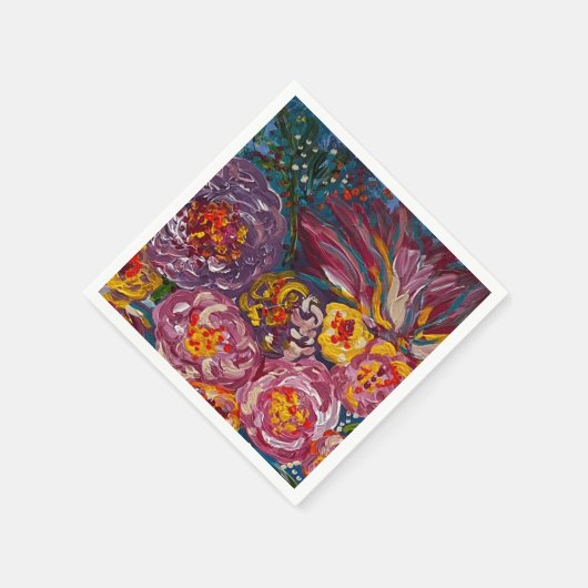 Blume Papierservietten (Ecke)