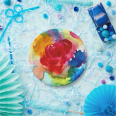 Blume-Papiertafel für Watercolor, rosa, rosa Pappteller (Party)