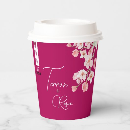 Blume Pappbecher (Rückseite)