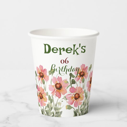 Blume Pappbecher (Rückseite)