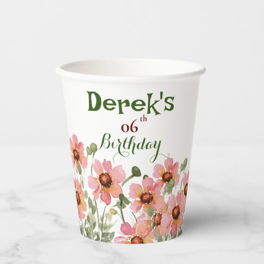 Blume Pappbecher (Vorderseite)