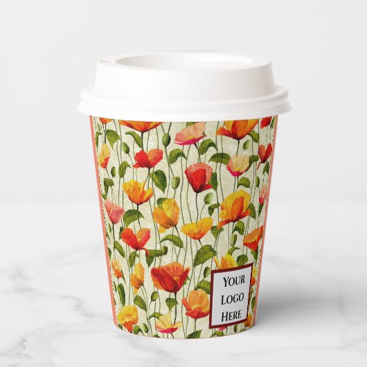 Blume Pappbecher (Rückseite)