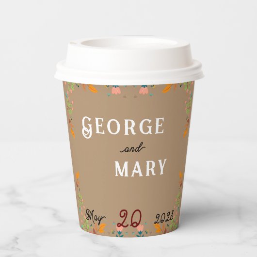 Blume Pappbecher (Rückseite)