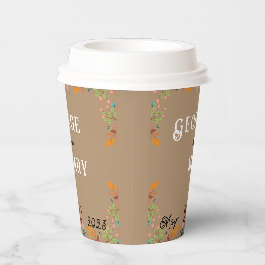 Blume Pappbecher (Rechts)