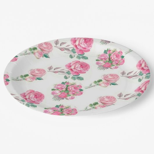 Blume Pappteller (Schrägansicht)