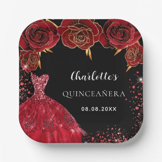 Blume Pappteller (Vorderseite)