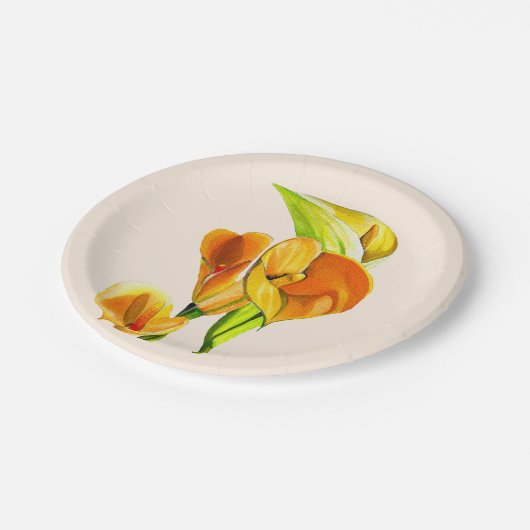 Blume Pappteller (Schrägansicht)