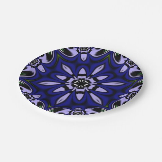 Blume Pappteller (Schrägansicht)