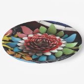 Blume Pappteller (Schrägansicht)