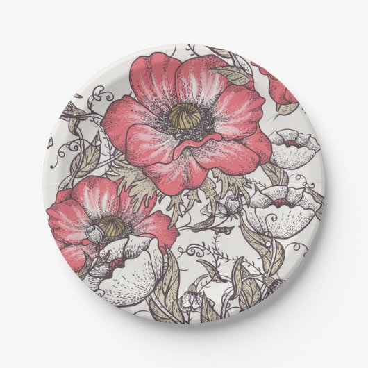Blume Pappteller (Vorderseite)