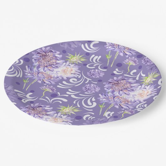 Blume Pappteller (Schrägansicht)