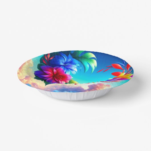 Blume Pappteller (Gewinkelt)