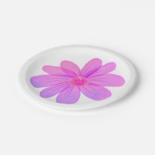 Blume Pappteller (Schrägansicht)