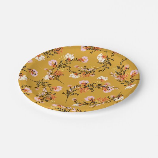 Blume Pappteller (Schrägansicht)