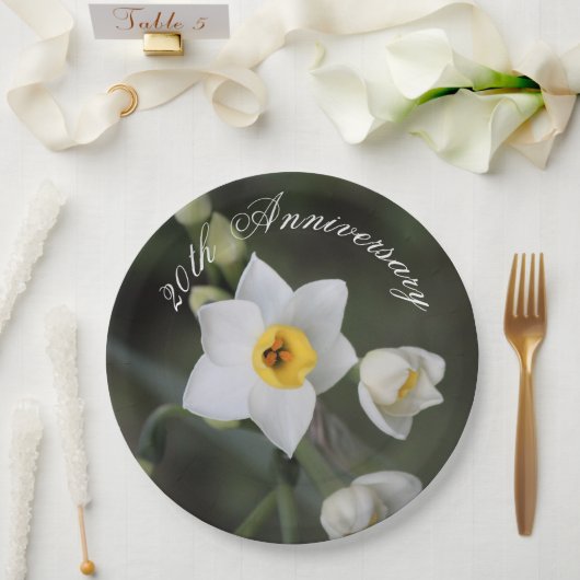Blume Pappteller (Hochzeit)