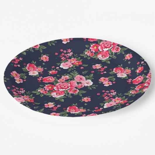 Blume Pappteller (Schrägansicht)