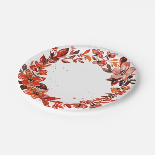 Blume Pappteller (Schrägansicht)