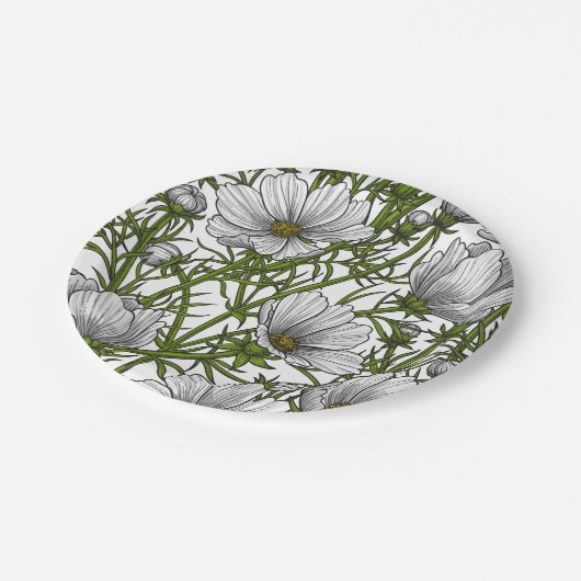 Blume Pappteller (Schrägansicht)