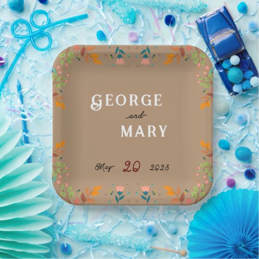 Blume Pappteller (Party)