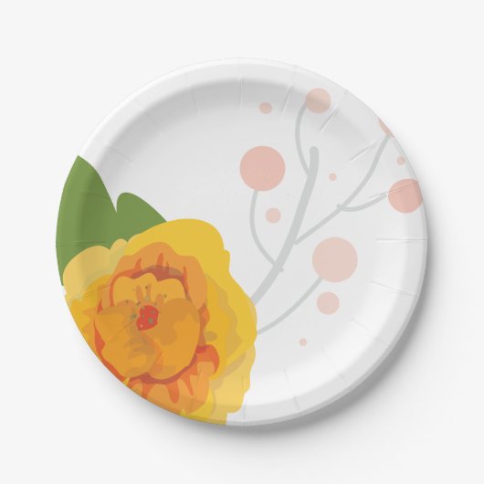 Blume Pappteller (Vorderseite)