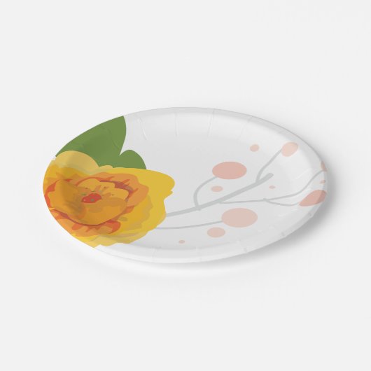 Blume Pappteller (Schrägansicht)