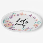 Blume Pappteller (Schrägansicht)