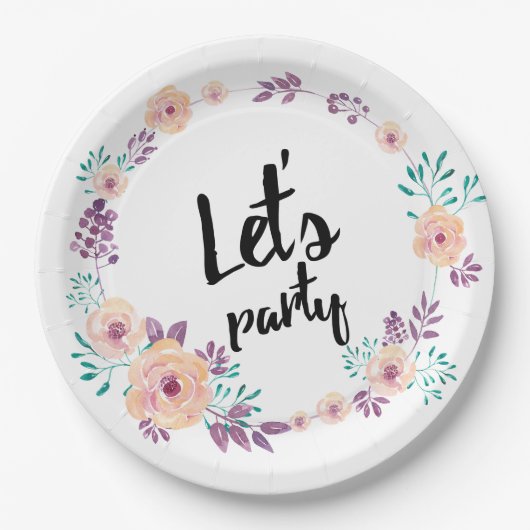 Blume Pappteller (Vorderseite)