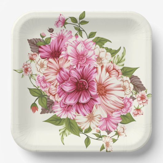 Blume Pappteller (Vorderseite)