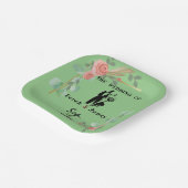 Blume Pappteller (Gewinkelt)