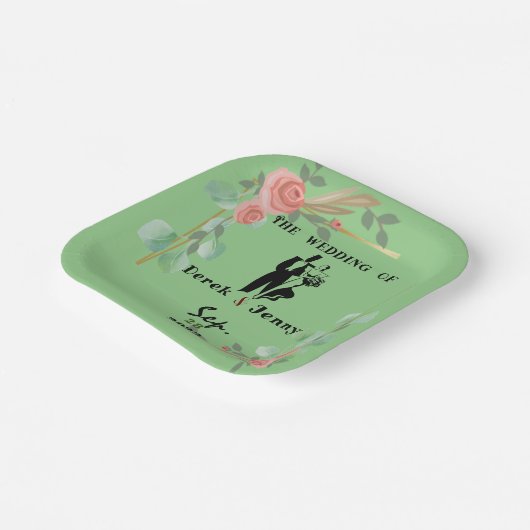 Blume Pappteller (Gewinkelt)