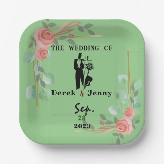 Blume Pappteller (Vorderseite)