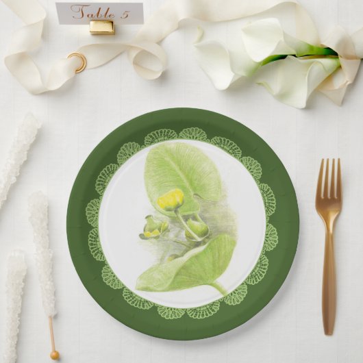 Blume Pappteller (Hochzeit)