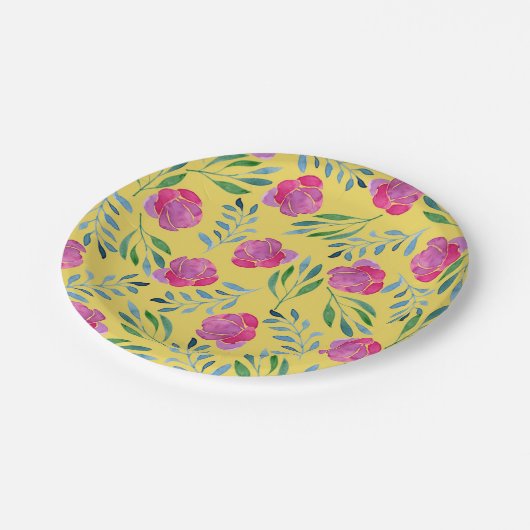 Blume Pappteller (Schrägansicht)