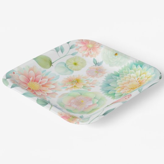 Blume-Pappteller Pappteller (Gewinkelt)