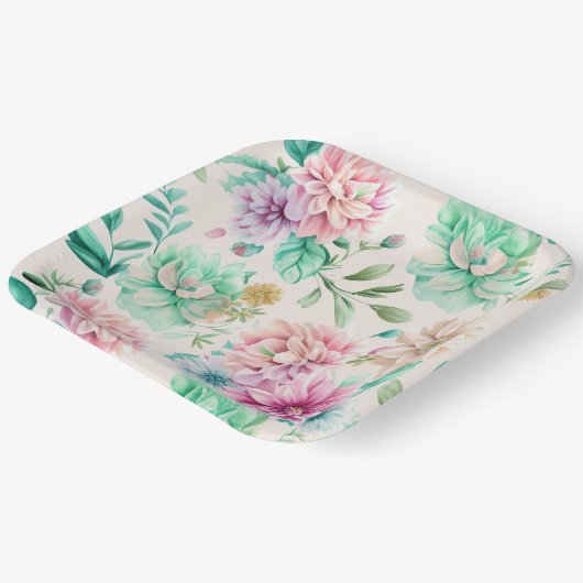 Blume-Pappteller Pappteller (Gewinkelt)