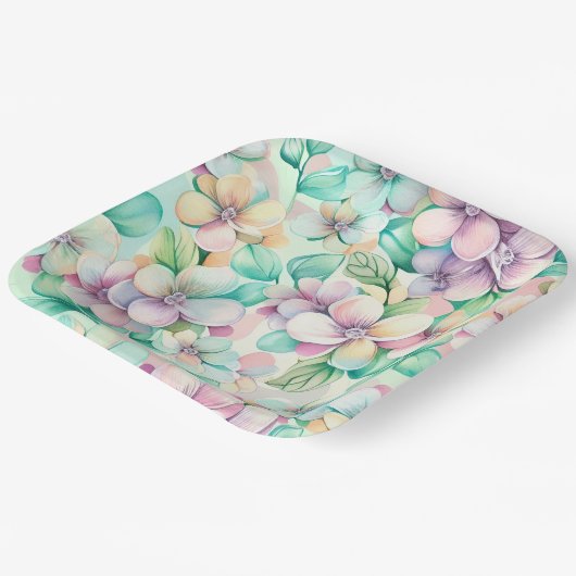 Blume-Pappteller Pappteller (Gewinkelt)