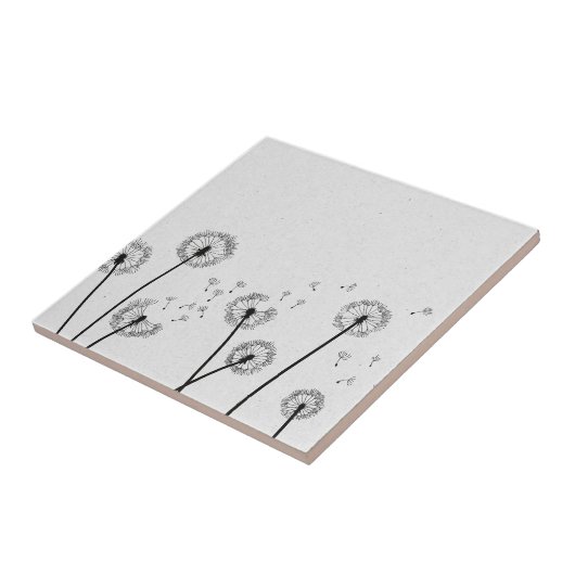 Blume Pappus Spores Grau Fliese (Seite)