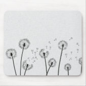 Blume Pappus Spores Grau Mousepad (Vorne)