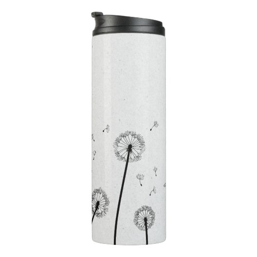 Blume Pappus Spores Grau Thermosbecher (Nach rechts gedreht)