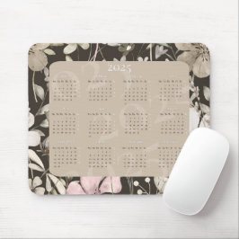 Blume Paradies 2025 Kalender oder legen Sie Ihr Fo Mousepad
