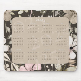 Blume Paradies 2025 Kalender oder legen Sie Ihr Fo Mousepad