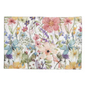 Blume Paradies auf weißen Hüllen für Kissen Kissenbezug (Rückseite-Links)