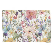 Blume Paradies auf weißen Hüllen für Kissen Kissenbezug (Vorderseite-Links)