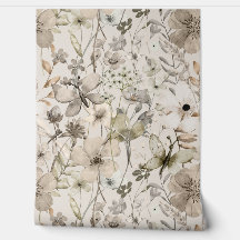 Blume Paradies beige Tapeten