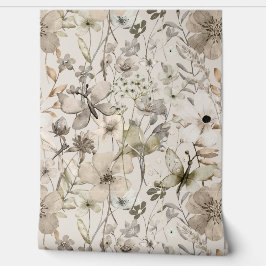 Blume Paradies beige Tapeten