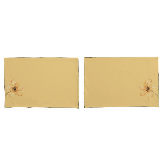 Blume Paradies gelbe Hüllen Kissenbezug (Vorderseite-Set)